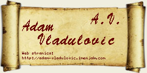 Adam Vladulović vizit kartica